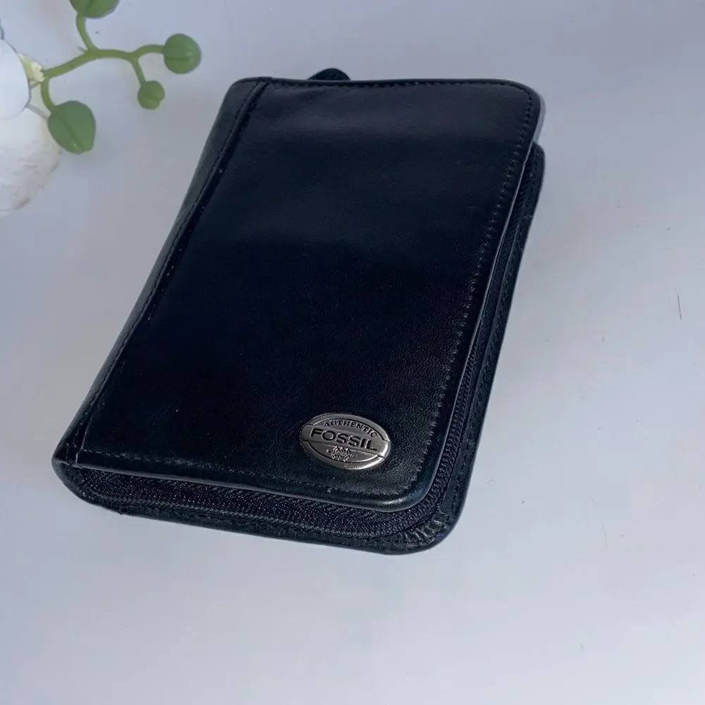 Fossil Black Leather Phone Wallet